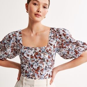 Floral Puff Sleeve Top